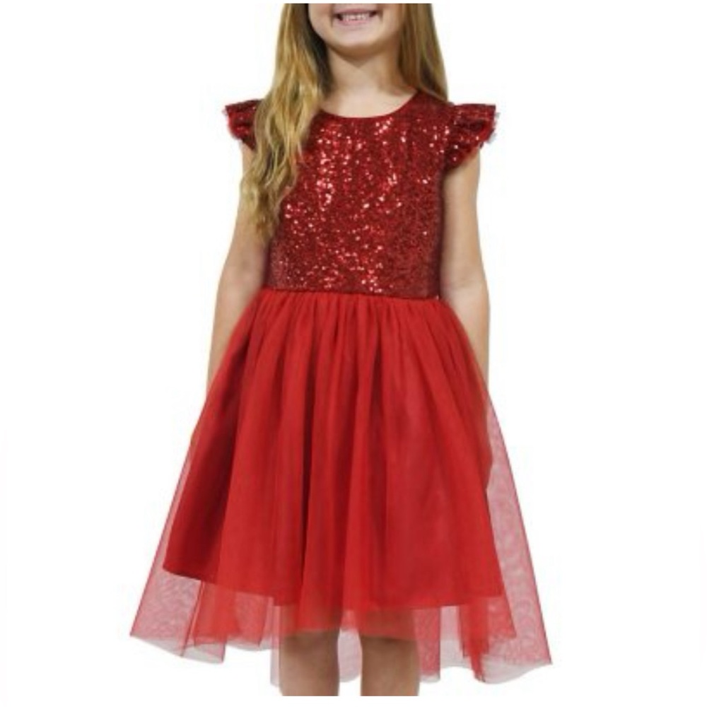 ❤️😍Zunie Girl Special Occasion Dress, Red, Size 18 Mths